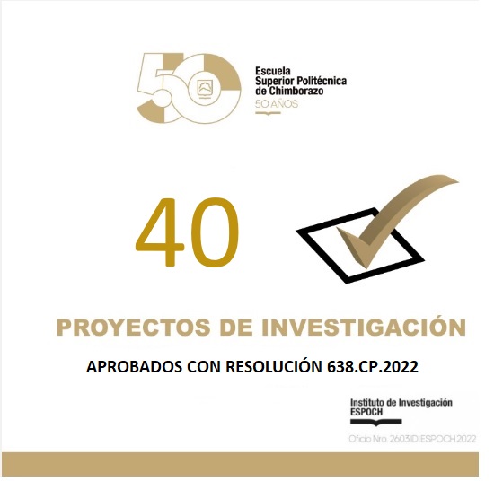 40 RESEARCH PROJECTS APPROVED WITH RESOLUTION 638.CP.2022